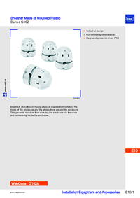 Thumbnail of document Data Sheet Breather made of Moulded Plastic Series G162 EN 20167